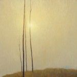 David Grossmann , Clouded Sun and Bare Trees, oil, 14 x 24.