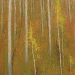 David Grossmann, Hillside with Golden Leaves, oil, 16 x 12.