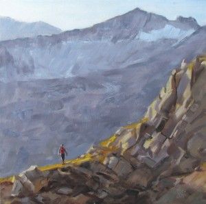 Dan Oakleaf, Alpine Approach, oil, 16 x 16.