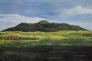 Bruce Speidel, Black Hills Summer (Inyan Kara Mountain), acrylic, 24 x 36.