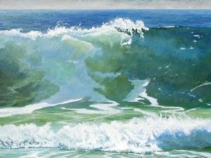 Keith Wilkie, Surfside, acrylic, 36 x 48.