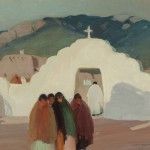 Victor Higgins, The White Gate (detail), oil, 18 x 20, Heritage Auctions.