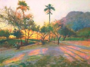 Julie Skoda, Aviara Sunset, pastel, 16 x 20.