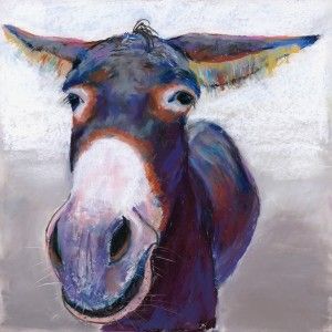 Nancy R.M. Whitin, Rainproof Donkey, pastel, 20 x 20.