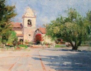 Mike Wise, Carmelo Courtyard, oil, 14 x 18.