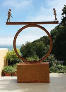 Giuseppe Palumbo, Duality, steel/bronze, 92 x 72 x 18.