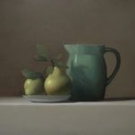 Sarah Siltala, Pitcher and Pears, oil, 16 x 20.