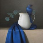 Sarah Siltala, Still Life With Bluebird, oil, 18 x 14.