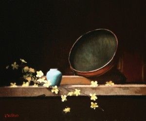 John Philbin Dolan, Funnel Vase and Flowers, oil, 25 x 21.