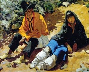 Walter Ufer, Jim and His Daughter, oil, 40 x 50. National Cowboy & Western Heritage Museum. 