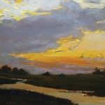 Sheri Farabaugh, Twilight on the Delta, oil, 16 x 20.