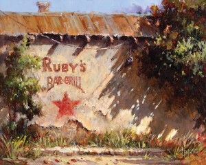 Kathy Tate, Ruby’s, oil, 16 x 20.