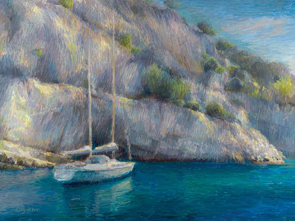 Valerie Collymore, Calanques de Cassis, oil, 18 x 24.