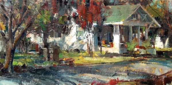 Ted Clemens, The Doctor’s House, oil, 10 x 20.  
