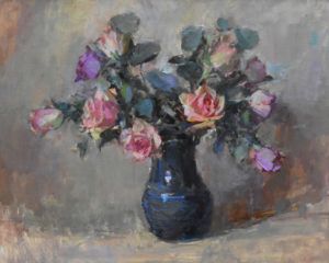 Patricia Nebbeling, The Blue Vase, oil, 16 x 20.