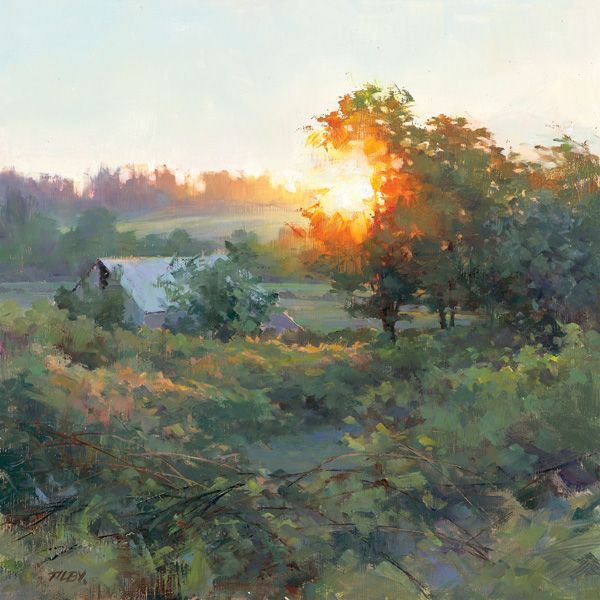 Deborah Tilby, As the Sun Rises, oil, 12 x 12.