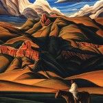 William Haskell, Desert Overlook, drybrush watercolor, 16 x 12.