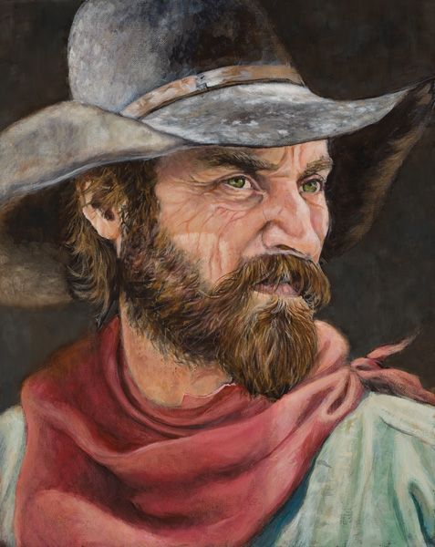 Victor Blakey, Horse Thief, oil, 20 x 16. 