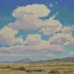 Karyn DeBont, Ascending Clouds, oil, 10 x 10.