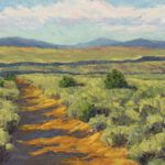 Karyn DeBont, Trail to Taos Gorge, oil, 12 x 16.