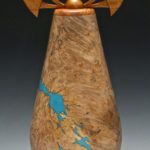 Mark Doolittle, Art Deco Vase, wood, 18 x 9 x 8.