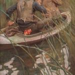 Philip R. Goodwin, Two Men in a Boat, oil, 28 x 15. Estimate: $40,000-$60,000.