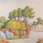 Birger Sandzen, Autumn, Smoky Hill River, 1952, oil, 36 x 48. Estimate $60,000-$80,000.