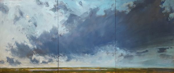 Erin Spencer, As Though it Were One Day, oil, 14 x 33.