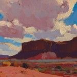 Glenn Dean, Mesa and Clouds, oil, 9 x 12.