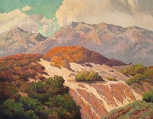 Alfred Mitchell, Mountain Landscape (After Braun), 1913, oil, 24 x 30. Collection of The San Diego Museum of Art. Gift of Elizabeth W. Colburn, 2011.60.