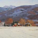 G. Russell Case, High Valley Winter, oil, 24 x 36.