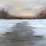 Tammy Gilchrest, Winter’s Edge, oil, 9 x 12.