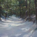 John MacDonald, Deep Woods, Winter, oil, 12 x 24.