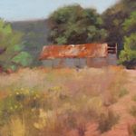 Chuck Mauldin, Burnet Barn, oil, 9 x 12.
