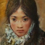 Tang Wei Min, Youngest Sister, oil, 12 x 8.