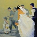 Peggy McGivern, The Wedding Procession, mixed media, 16 x 16.