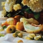 MaryBeth Karaus, Honey and Grapefruit, oil, 30 x 40.