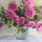 Jan Jewell, Penny’s Roses, oil, 8 x 12.