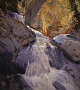 Peter Campbell, Spring Torrent, oil, 20 x 18.