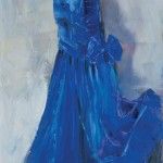 Patricia Canney, Blue Party, oil, 12 x 8.