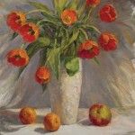 Teresa Vito, March Tulips, oil, 24 x 20.