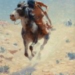 William Robinson Leigh, Indian Rider, oil, 20 x 16.