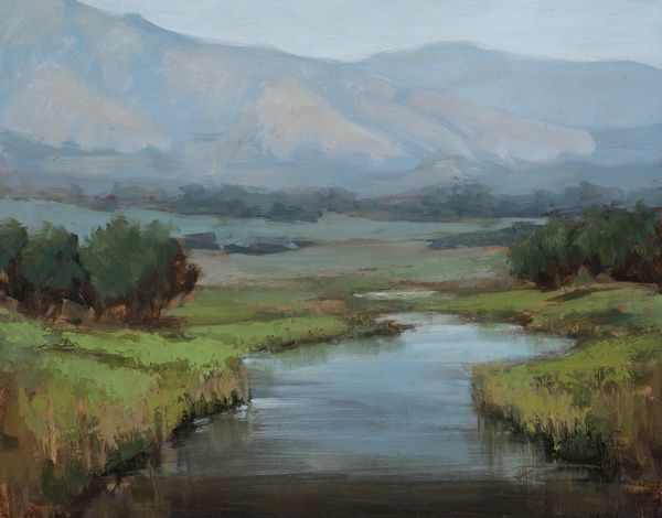 Jane Hunt, Boulder Creek, oil, 11 x 14.