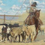 Tyler Crow, Cowboy Fly-Fishing, oil, 24 x 18.
