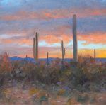 Stephen Day, Desert Display, oil, 10 x 40.