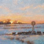 Todd A. Williams, Sunset Gathering, Holt County, oil, 12 x 16.