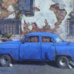 Bruce Bingham, Blocked In Cuba, oil, 16 x 20.
