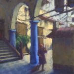 Bruce Bingham, Cuban Courtyard, oil, 20 x 16.