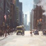 Richard Boyer, The Artist, NYC, oil, 18 x 30.