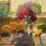 Aimee Erickson, Kitchen Window, Lemons, oil, 14 x 20.